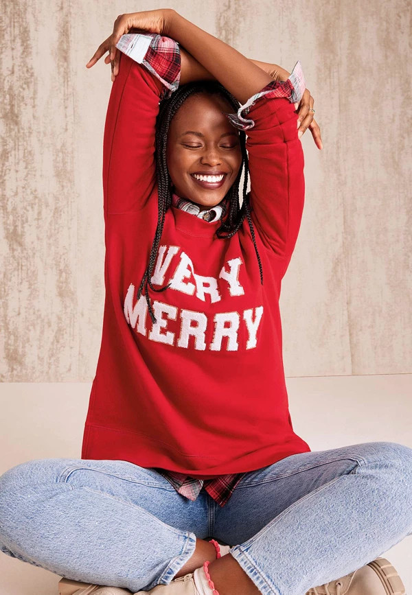 Willowsoft Very Merry Sweatshirt | Maurices