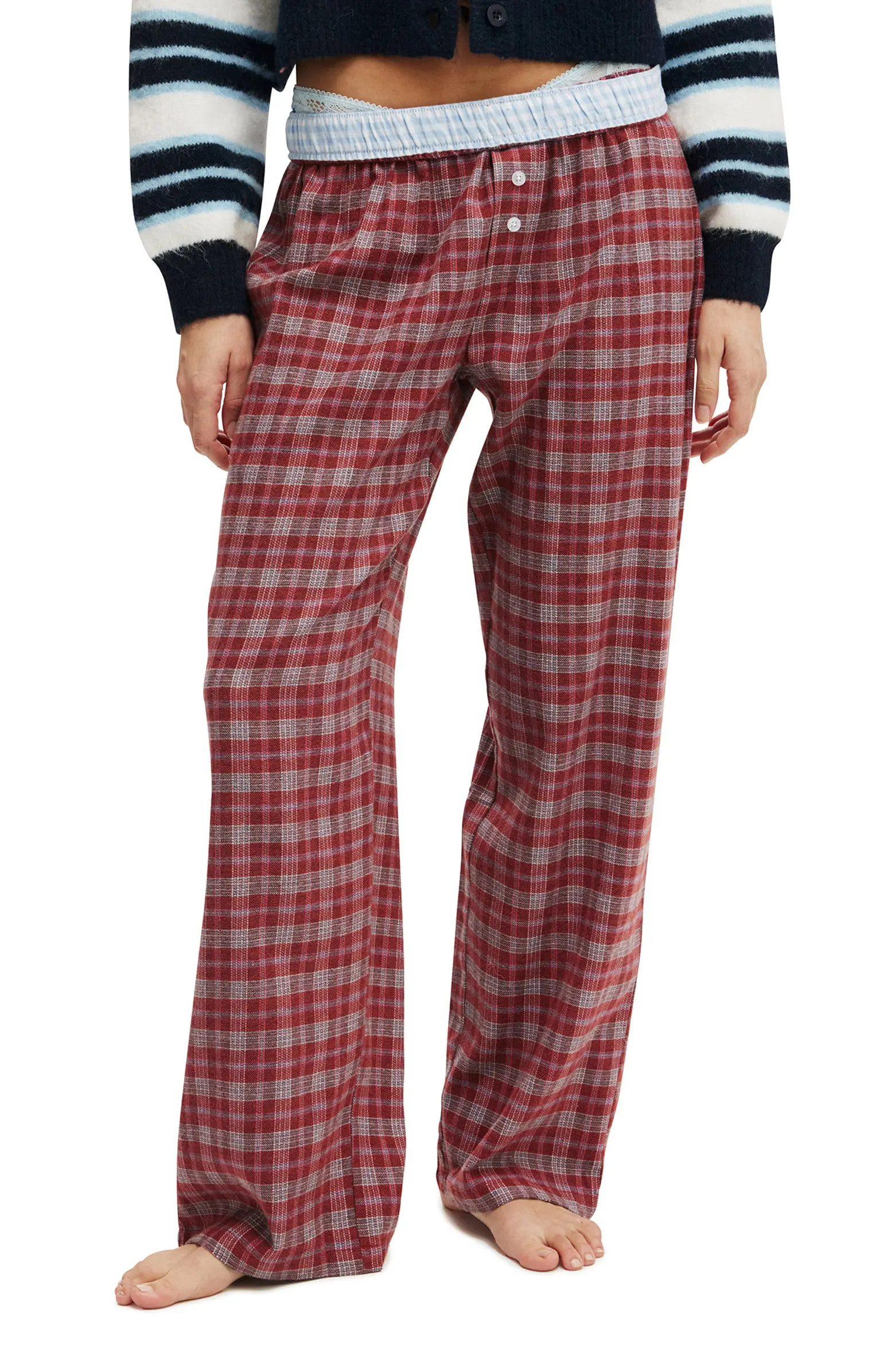 Women's Flannel Wide Leg Pant | Nordstrom
