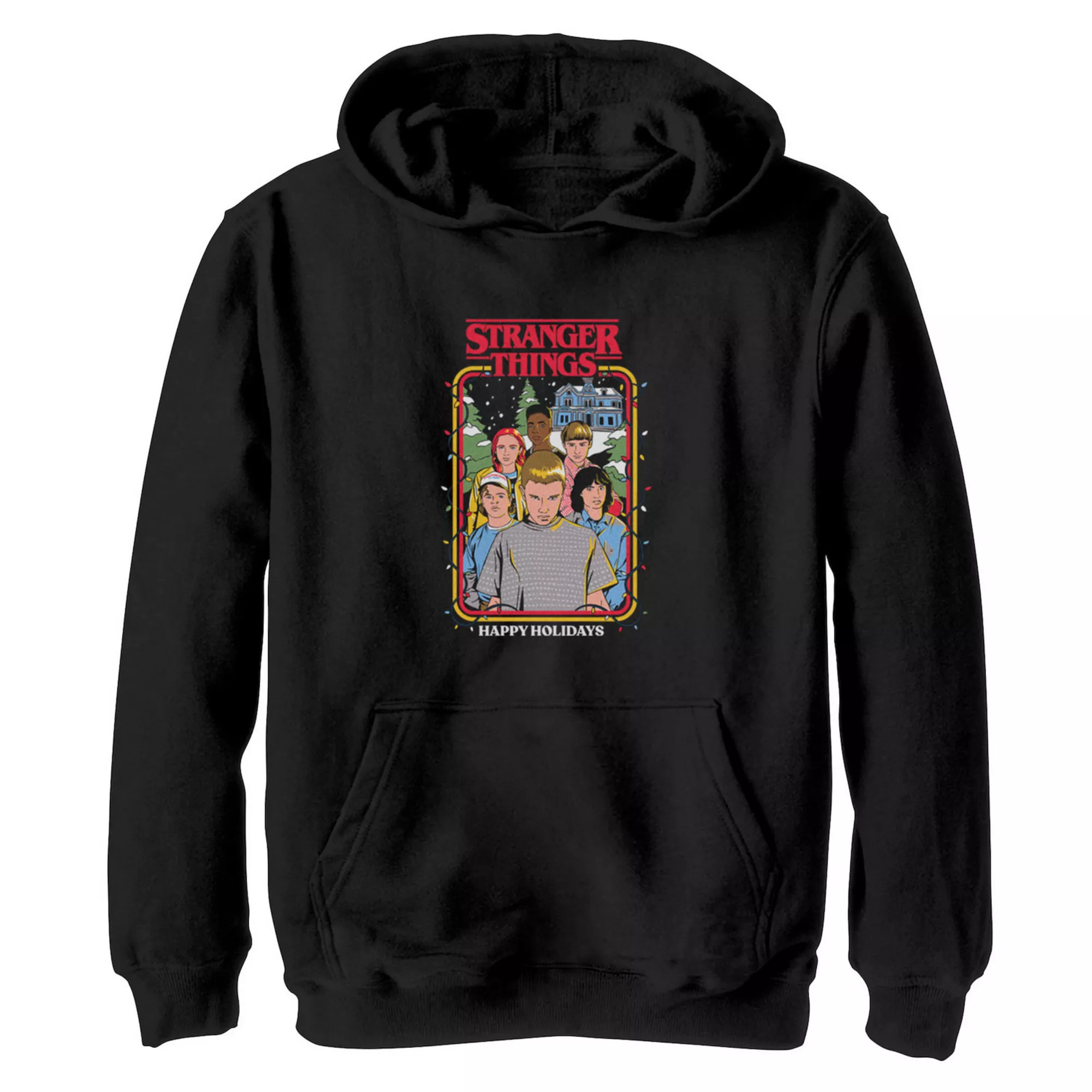 Boys 4-20 Stranger Things Happy Holidays Group Portrait Hoodie | Kohl's