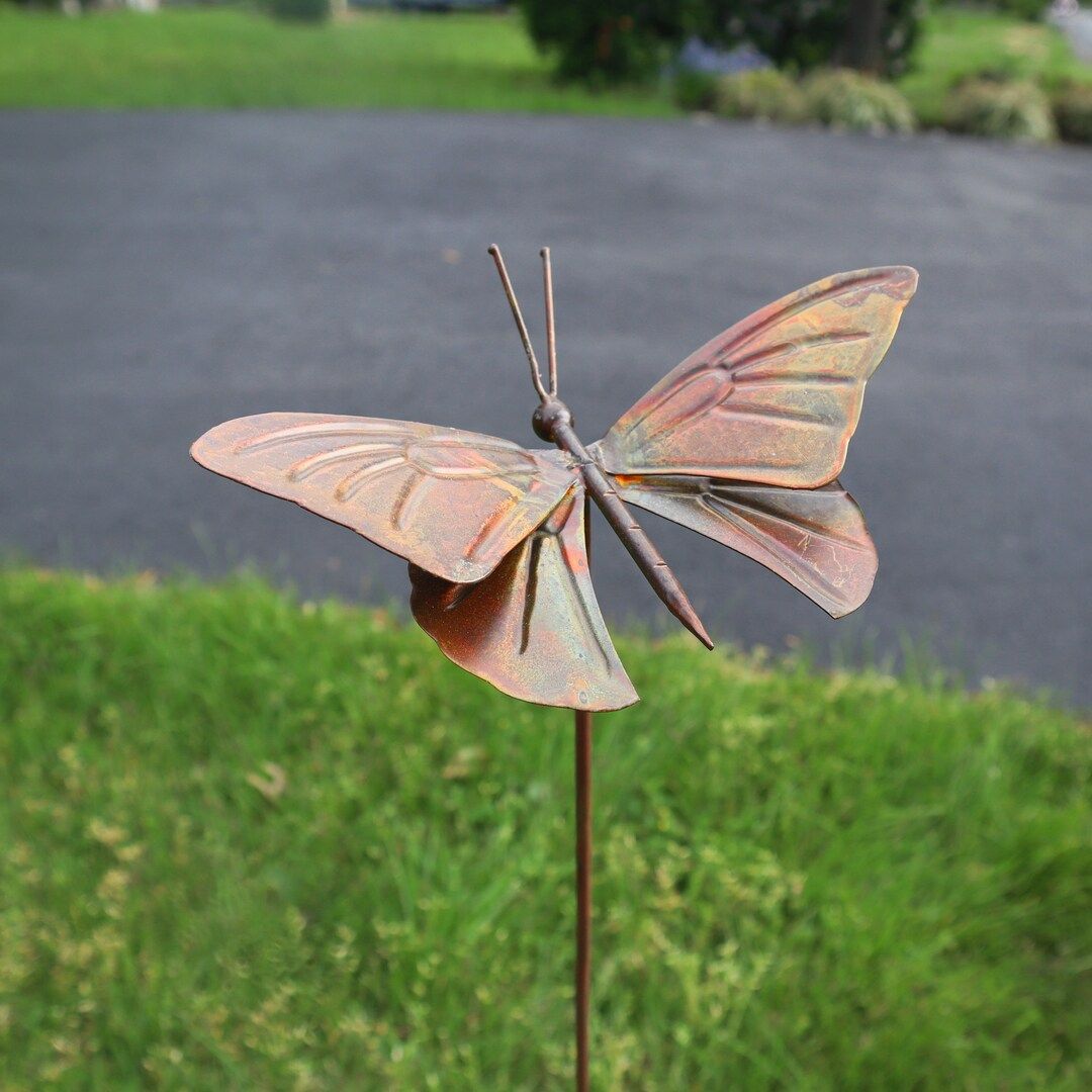 Butterfly Garden Stake Butterfly Decor Landscape Decor - Etsy | Etsy (US)