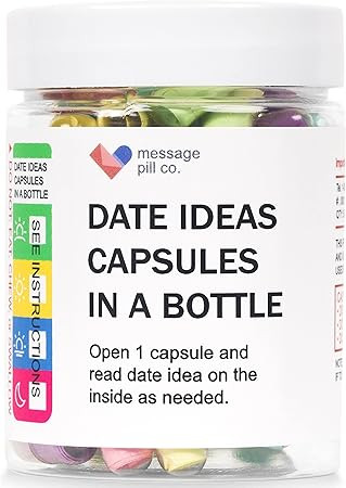 MESSAGE PILL CO. Date Ideas Capsules in a Bottle (50pcs) - Bridal Shower Gift and Registry Weddin... | Amazon (US)