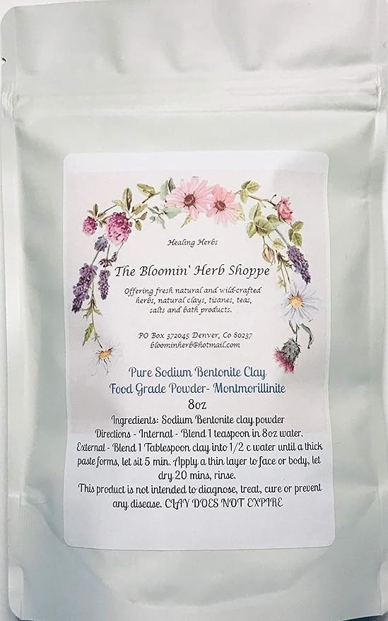 Sodium Bentonite Clay Montmorillonite Fine Powder 8oz | Food Grade | Mined in Big Horn Wyoming De... | Amazon (US)