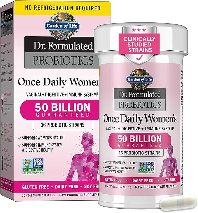 Garden of Life Once Daily Dr. Formulated Probiotics for Women 50 Billion CFU 16 Probiotic Strains... | Amazon (US)