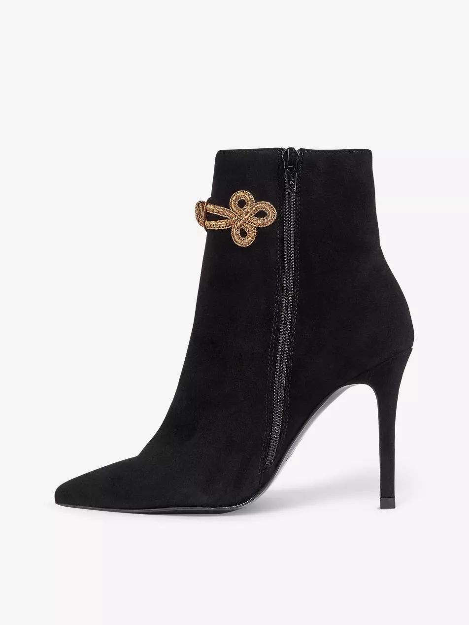 Delphine suede heeled ankle boots | Selfridges