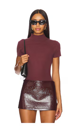 Abelle Tee in Burgundy | Revolve Clothing (Global)