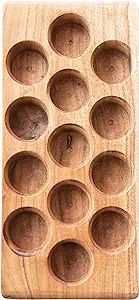Creative Co-Op Acacia Wood Egg Tray, Natural | Amazon (US)