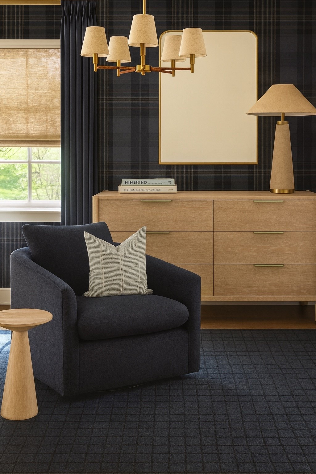 Navy filled bedroom with light oak and woven accents 

#bedroom #wallpaper #kidsbedroom #blackfriday 

#LTKHome #LTKCyberWeek #LTKSaleAlert