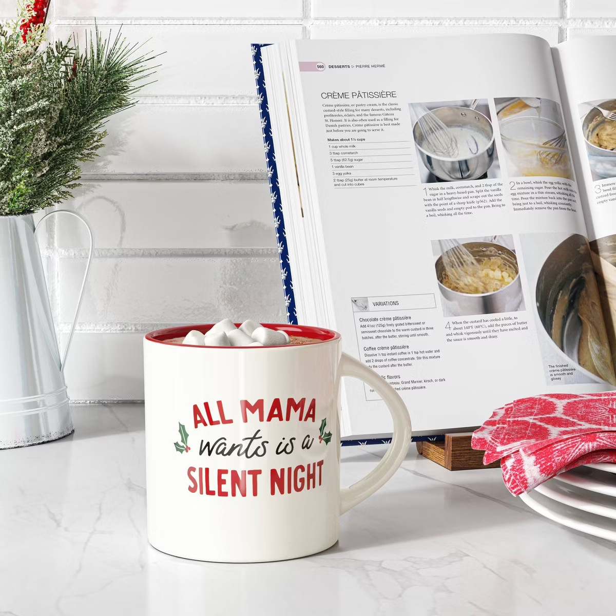 16oz Christmas Stoneware 'ALL MAMA wants is a SILENT NIGHT' Mug White - Wondershop™ | Target