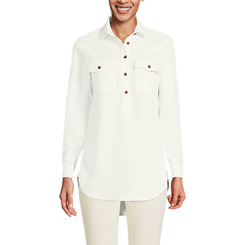 Women's Relaxed Long Sleeve Tunic Top | Lands' End (US)