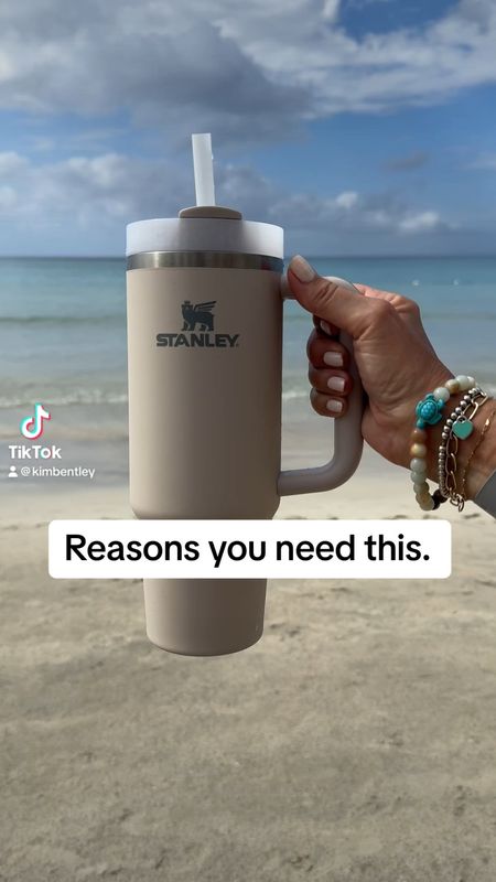 Stanley tumbler. I love the 30-ounce size because it’s lighter and easier to carry to the beach or to the gym. Bring it on vacation to keep your beverage cold! 
kimbentley, resort wear, vacation style, 

#LTKVideo #LTKFestival #LTKSeasonal