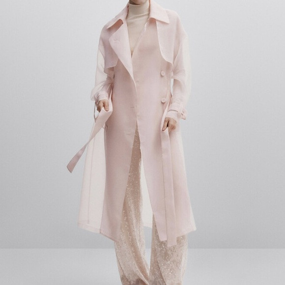 NWT Massimo Dutti Organza Trench Coat - Studio | Poshmark