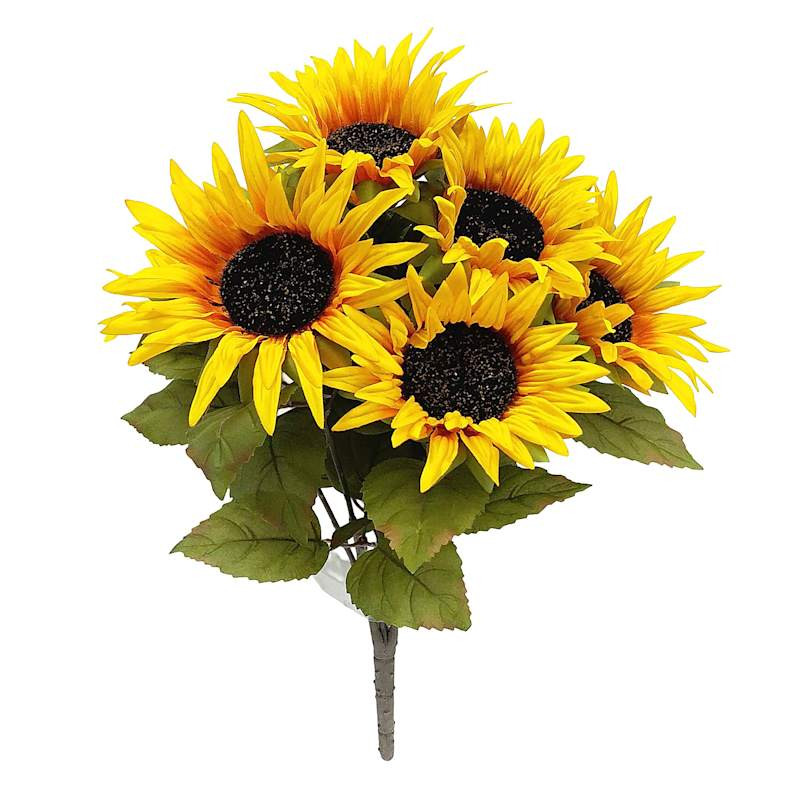 Yellow Sunflower bush, 18" | At Home