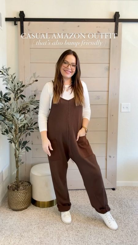 The perfect romper / jumpsuit from Amazon that’s also bump friendly - wearing a size large

#LTKstyletip #LTKbump #LTKfindsunder50