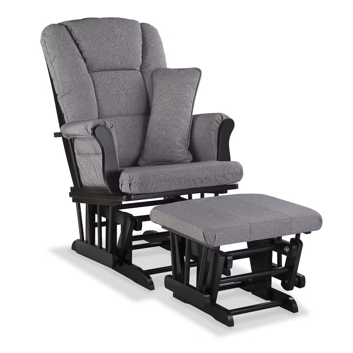 Storkcraft Tuscany Black Glider and Ottoman | Target