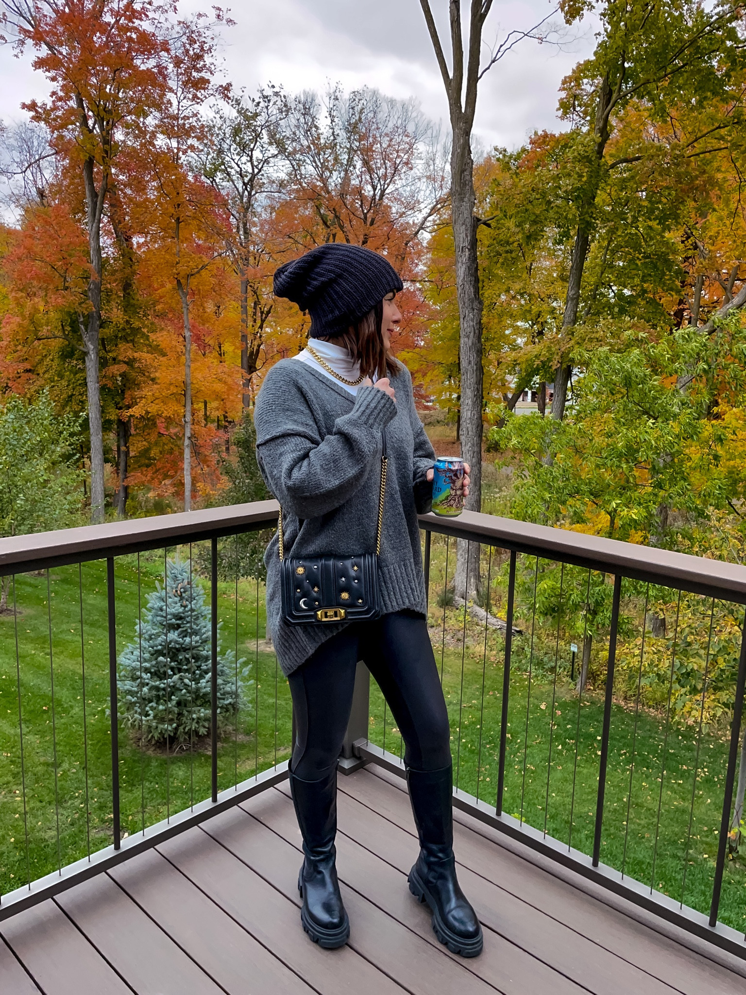 casual edgy fall outfit! Sweater is 40% off!!  m turtleneck, xs sweater, mp faux leather leggings 
#falloutfit #leatherleggings #blackboots

#LTKunder100 #LTKSeasonal #LTKsalealert