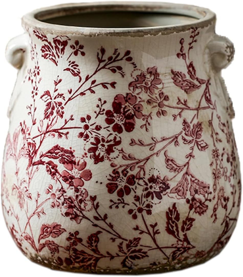 6.69in. Planters, Planters for Indoor Plants, Ceramic Pot with Drainage Holes, Home and Garden (M... | Amazon (US)