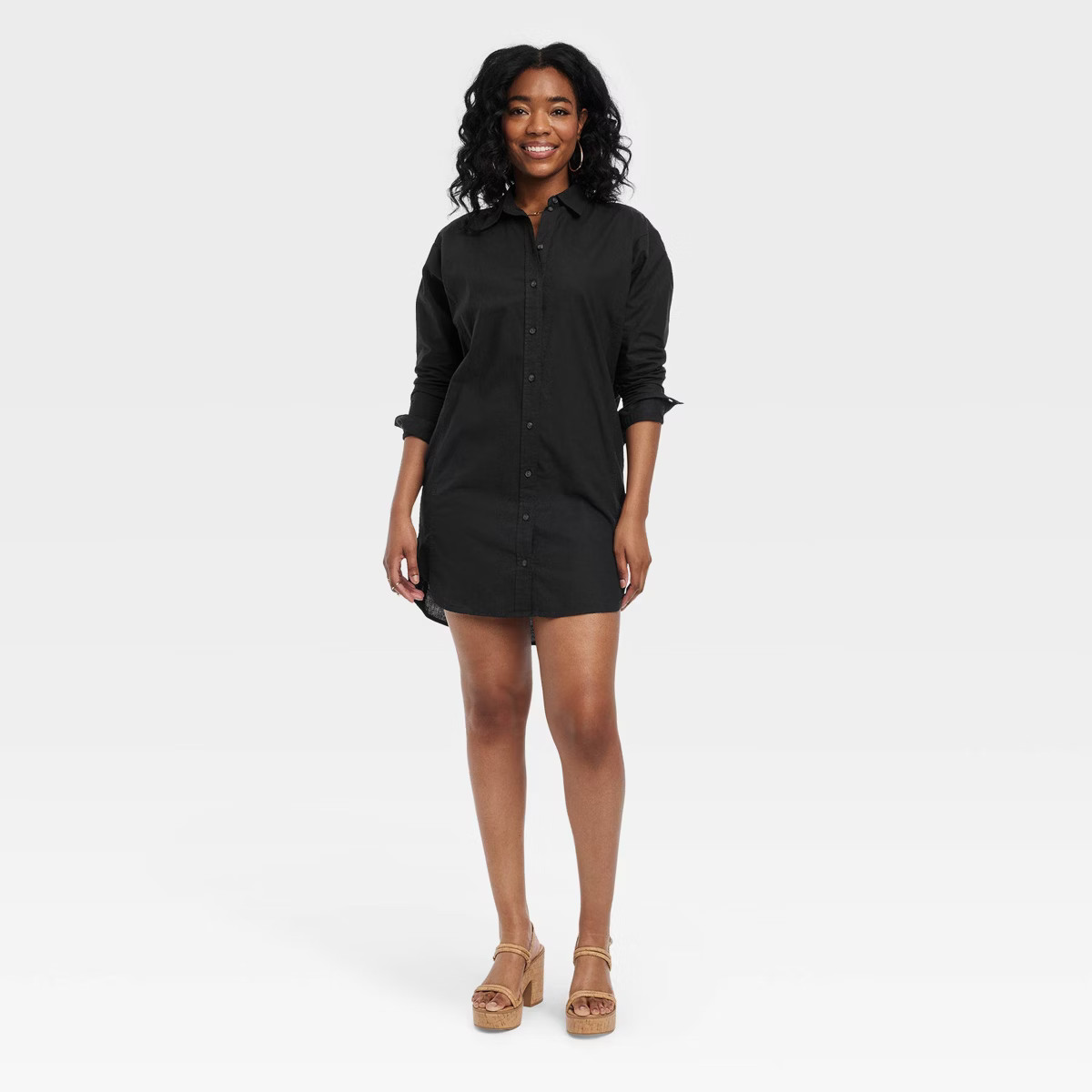 Women's Long Sleeve Mini Shirtdress - Universal Thread™ | Target