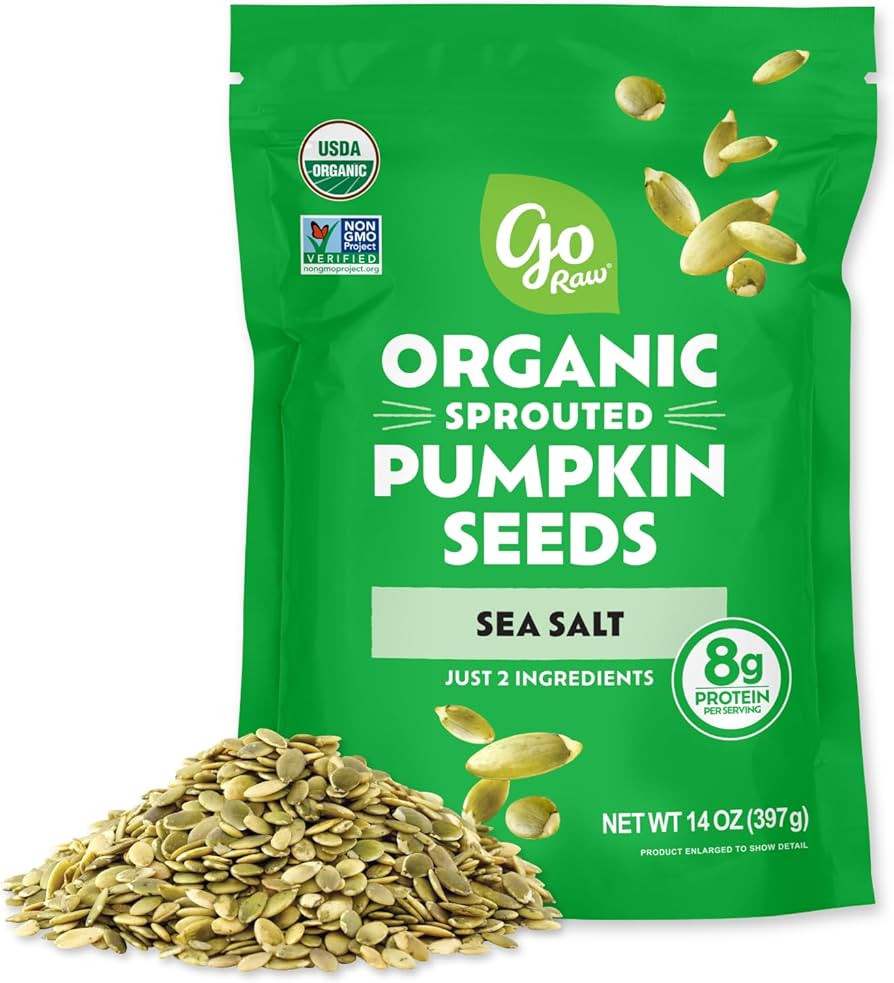 Go Raw Organic Sprouted Pumpkin Seeds, 14 Oz | Amazon (US)