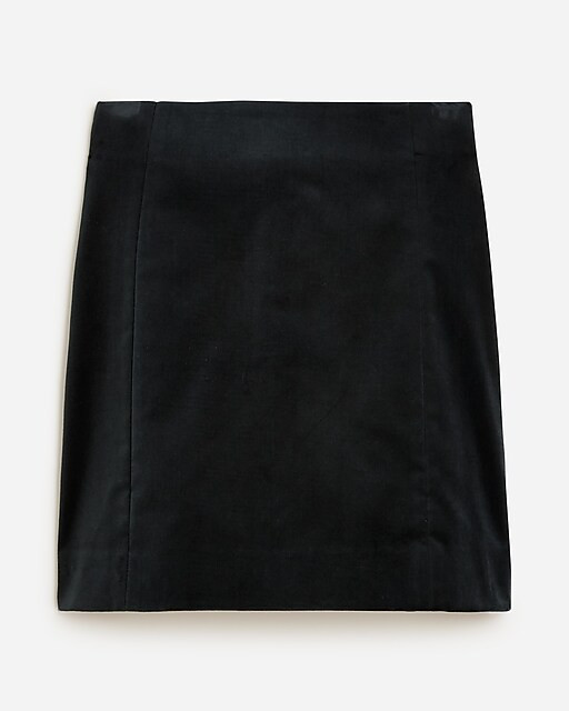 A-line mini skirt in stretch velvet | J. Crew US