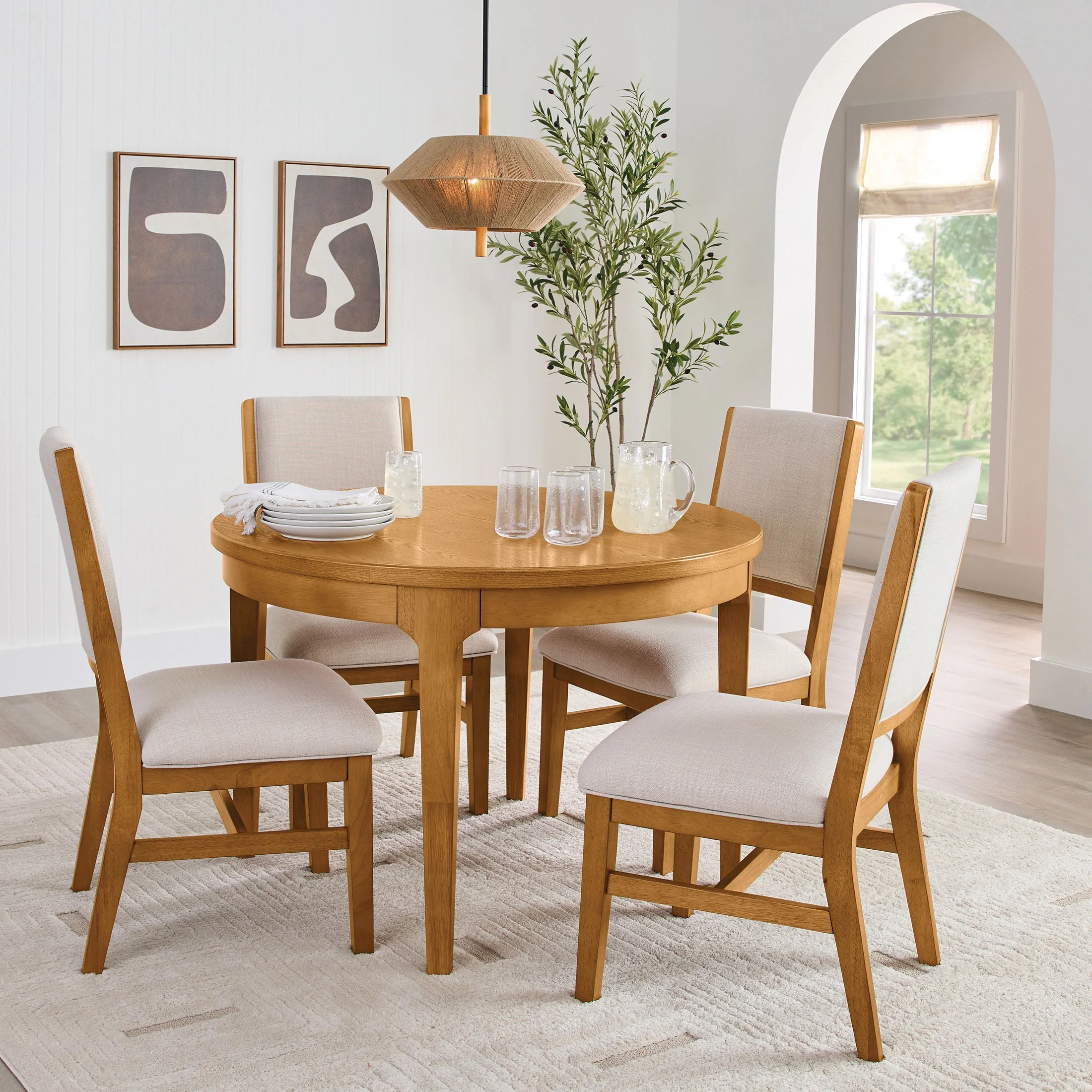 Better Homes & Gardens Windsor 5-Piece Dining Set, Light Honey Finish | Walmart (US)