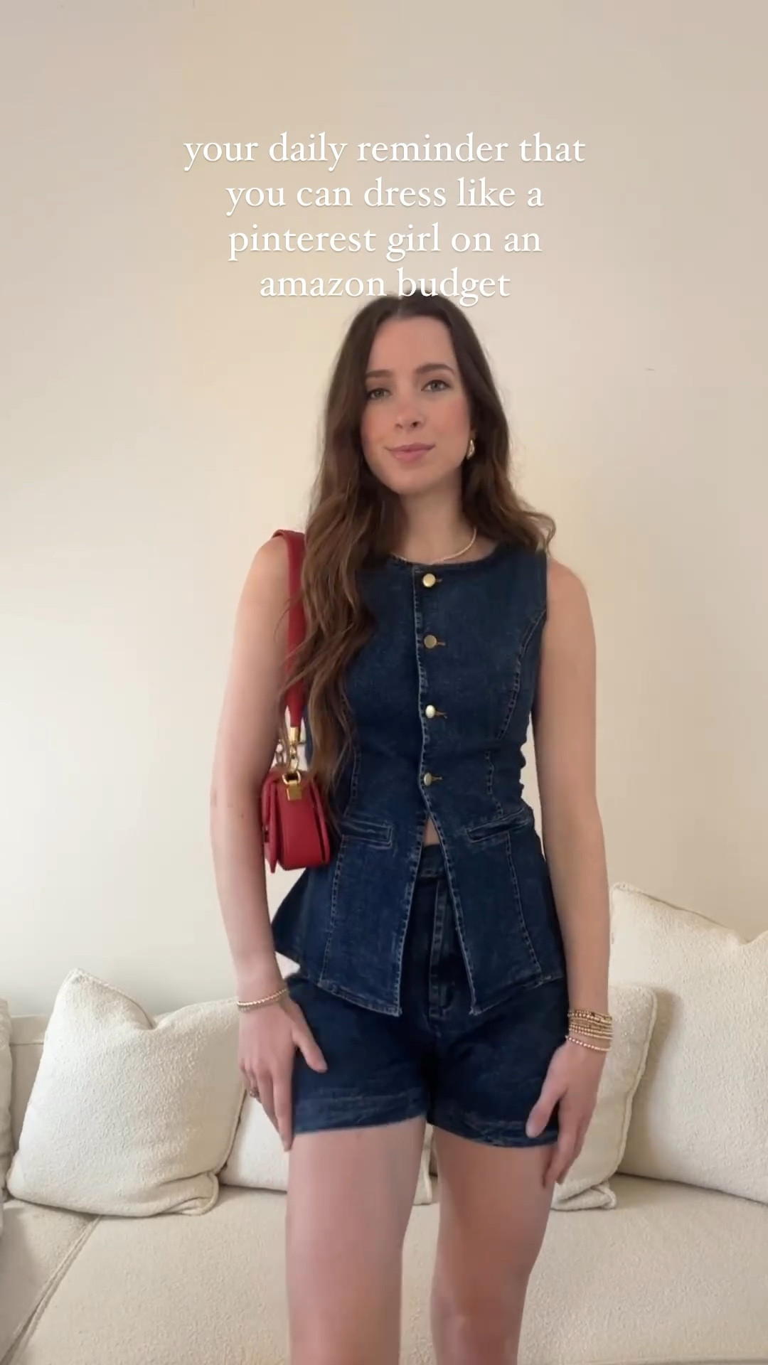 Pinterest inspired outfit from Amazon! Wearing a size small in the denim set 

#LTKFindsUnder50 #LTKStyleTip #LTKVideo