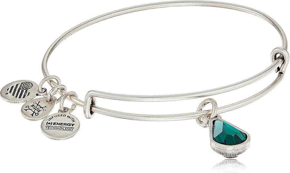 Birth Month Charm with Swarovski Crystal Bangle Bracelet | Amazon (US)