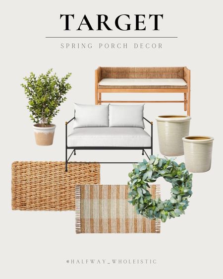 Spring porch decor from target! I just ordered the wreath, rugs, and pots! 

#LTKhome #LTKSeasonal #LTKunder50