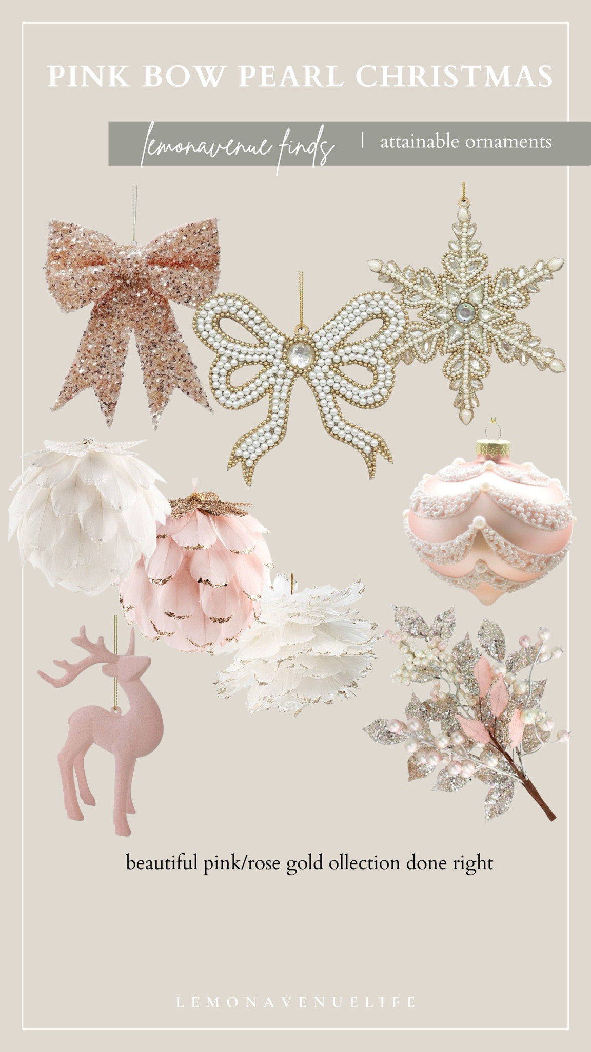 Pink rose gold Christmas collection done right 

#LTKU #LTKSeasonal #LTKStyleTip