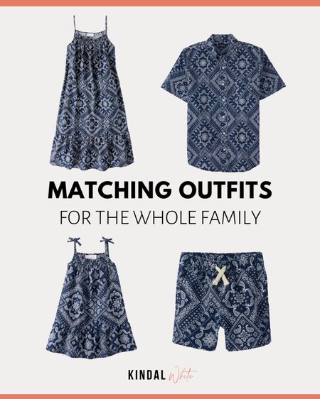 Matching family outfits for summer fun & cookouts #matchingdresses #matchingshirts #memorialday #4thofjuly #cookouts #grilling #bbq

#LTKfamily #LTKkids #LTKSeasonal