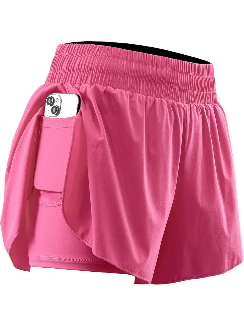 NELEUS Womens 2 in 1 Workout Yoga Shorts for Athletic Gym Running Casual Summer Short with Pocket... | Walmart (US)