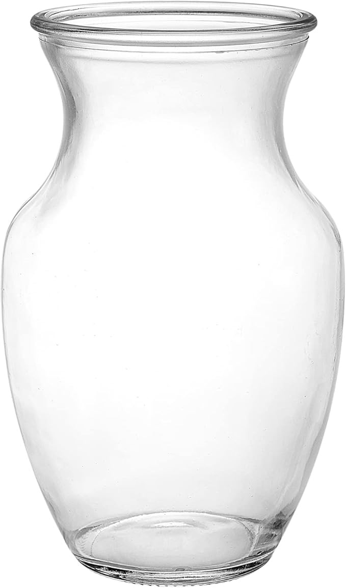 Frcctre Clear Glass Rose Vase, 8" Decorative Glass Flower Vase Floral Vase Bud Vase for Floral Ar... | Amazon (US)