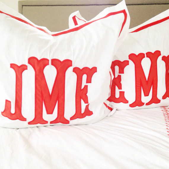 Monogram Applique Sham / Monogrammed Sham / Pillowcase / | Etsy | Etsy (US)