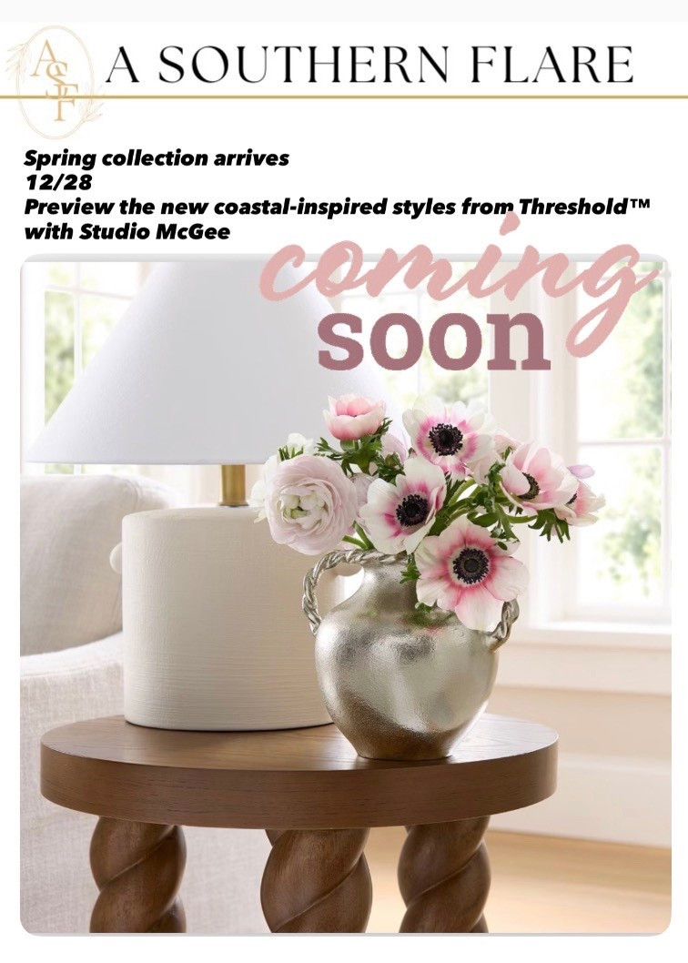 New Spring Decor Releases: /target / Spring collection arrives
12/28
Preview the new coastal-inspired styles from Threshold™ with Studio McGee.

#LTKHome #LTKFindsUnder100 #LTKFindsUnder50