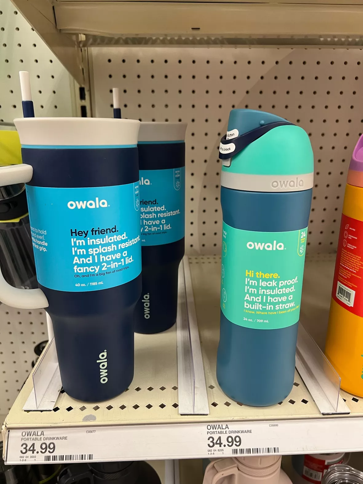 New Owala 40 OZ Big Handle Tumbler with Straw & 2-in-1 Lid