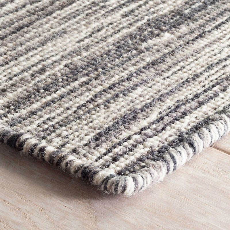 Bella Grey Handwoven Wool Rug | Annie Selke