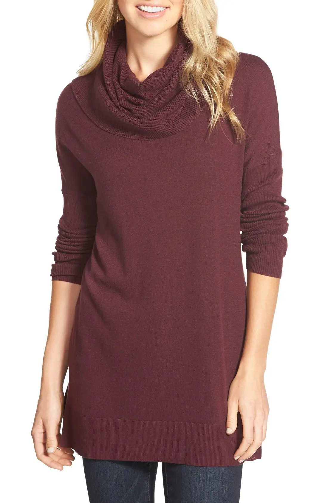 Side Slit Cowl Neck Tunic | Nordstrom