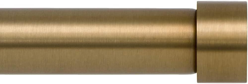 Ivilon Drapery Window Curtain Rod - End Cap Style Design 1 Inch Pole. 28 to 48 Inch Color Warm Go... | Amazon (US)
