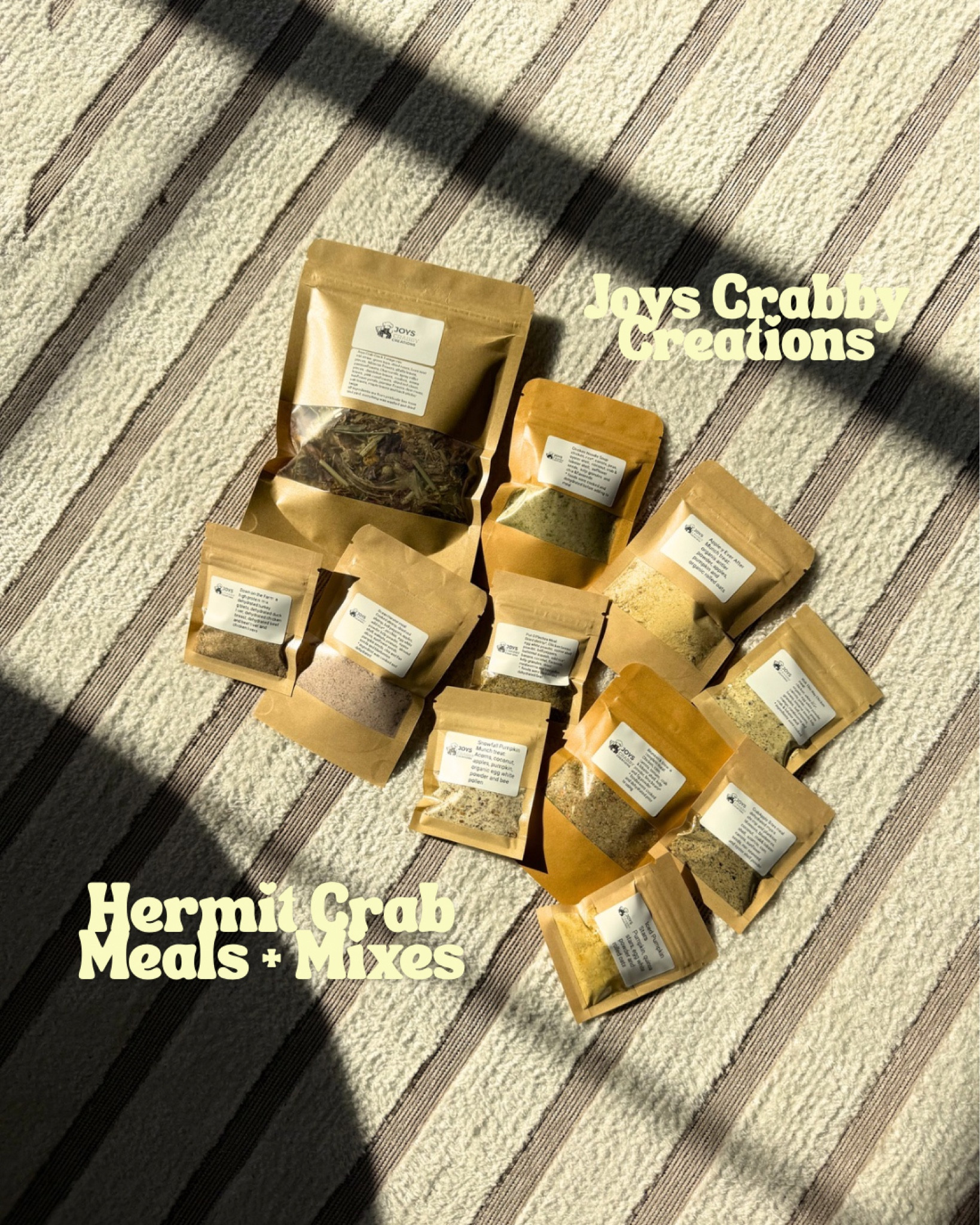 Hermit crab meals and mixes!