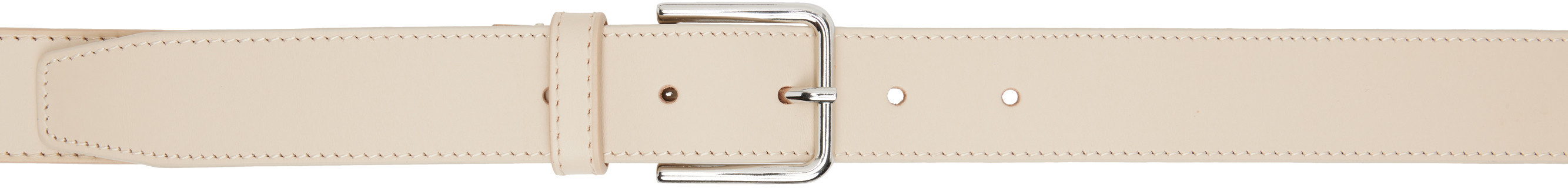 The Frankie Shop Beige Toni Leather Belt | SSENSE