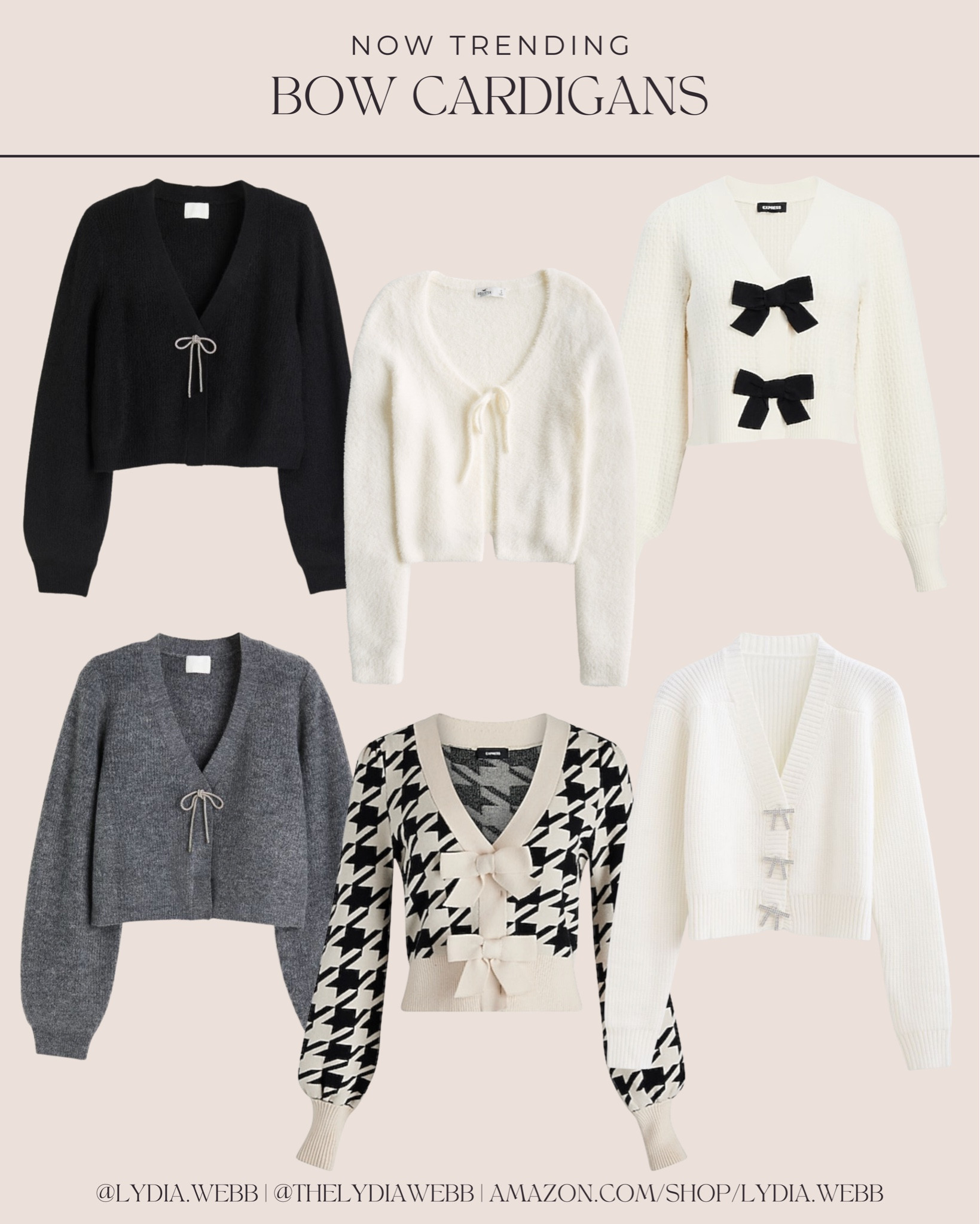 Cute & Trendy Bow Cardigans

Revolve
Steve Madden
Chelsea boots
Quilted crossbody
Silk pants
Satin shirt
Abercrombie
Fall outfit ideas
Fall new arrivals
Fall booties
Fall fashion
Denim shorts
Maxi skirt
Fall coats
Platform sandals
Fall outfits
Everyday tote
Sun hat
Wide brim hat
Fall sandals
Studded sandals
Fall bracelets
Fall dresses 
Strappy heels
Fall sunglasses
Denim jeans
Fall fashion
Graphic sweatshirts

#LTKSeasonal #LTKstyletip #LTKsalealert