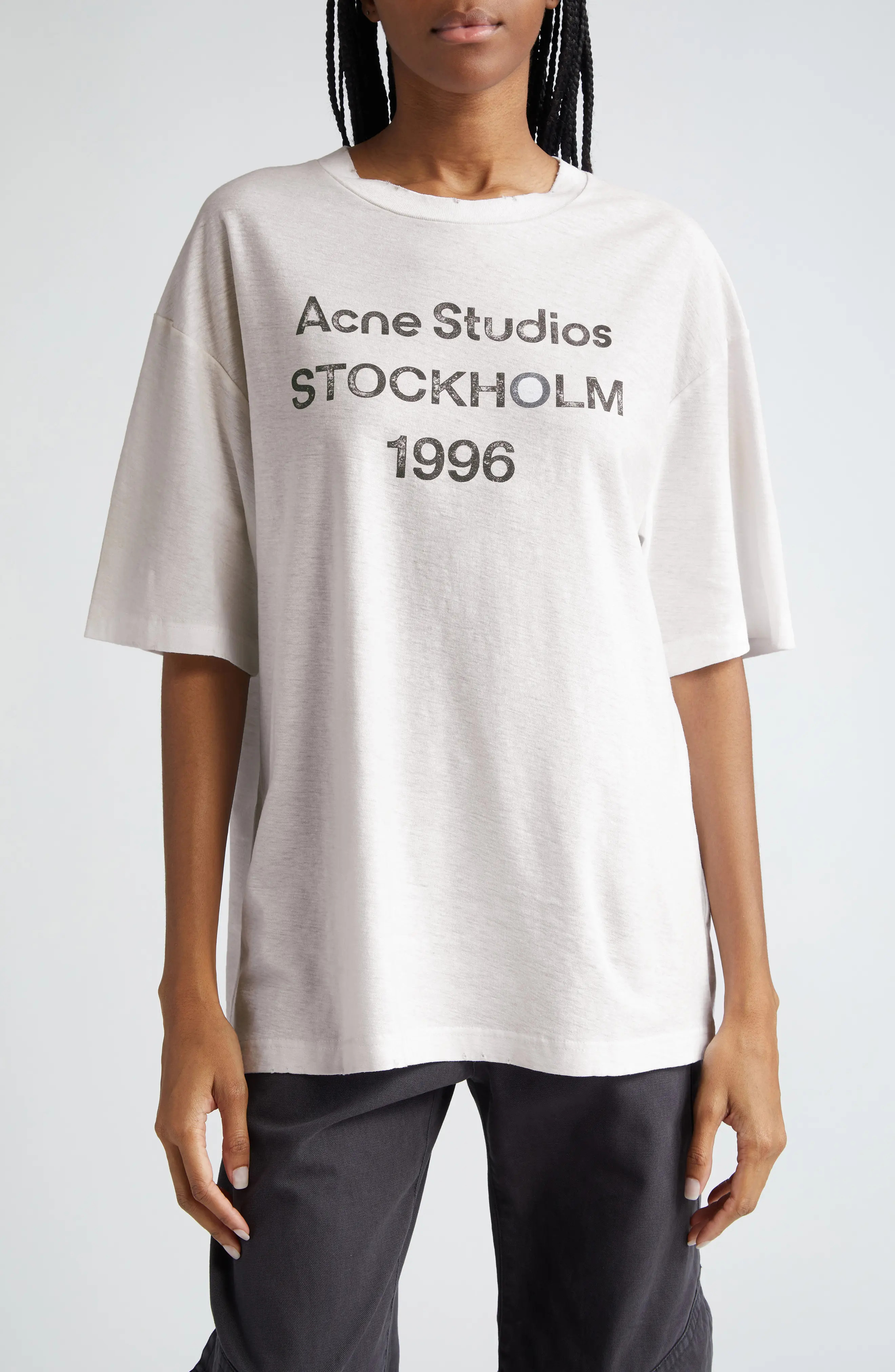 Exford 1996 M\u00e9lange Distressed Logo Cotton & Hemp Graphic T-Shirt (Women) | Nordstrom | Nordstrom