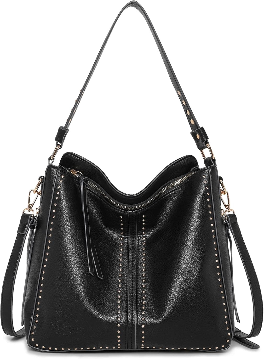 Montana West Hobo Handbag for Women Large Concealed Carry Purses and Handbags with Studs and Cros... | Amazon (US)