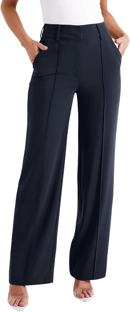 NIMIN High Waisted Work Pants for Women Wide Leg Dressy Pants Business Casual Trousers 2025 Summe... | Amazon (US)