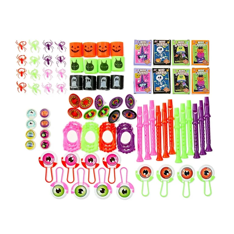 Halloween Assorted Party Favors, 88 Pieces, by Way To Celebrate | Walmart (US)