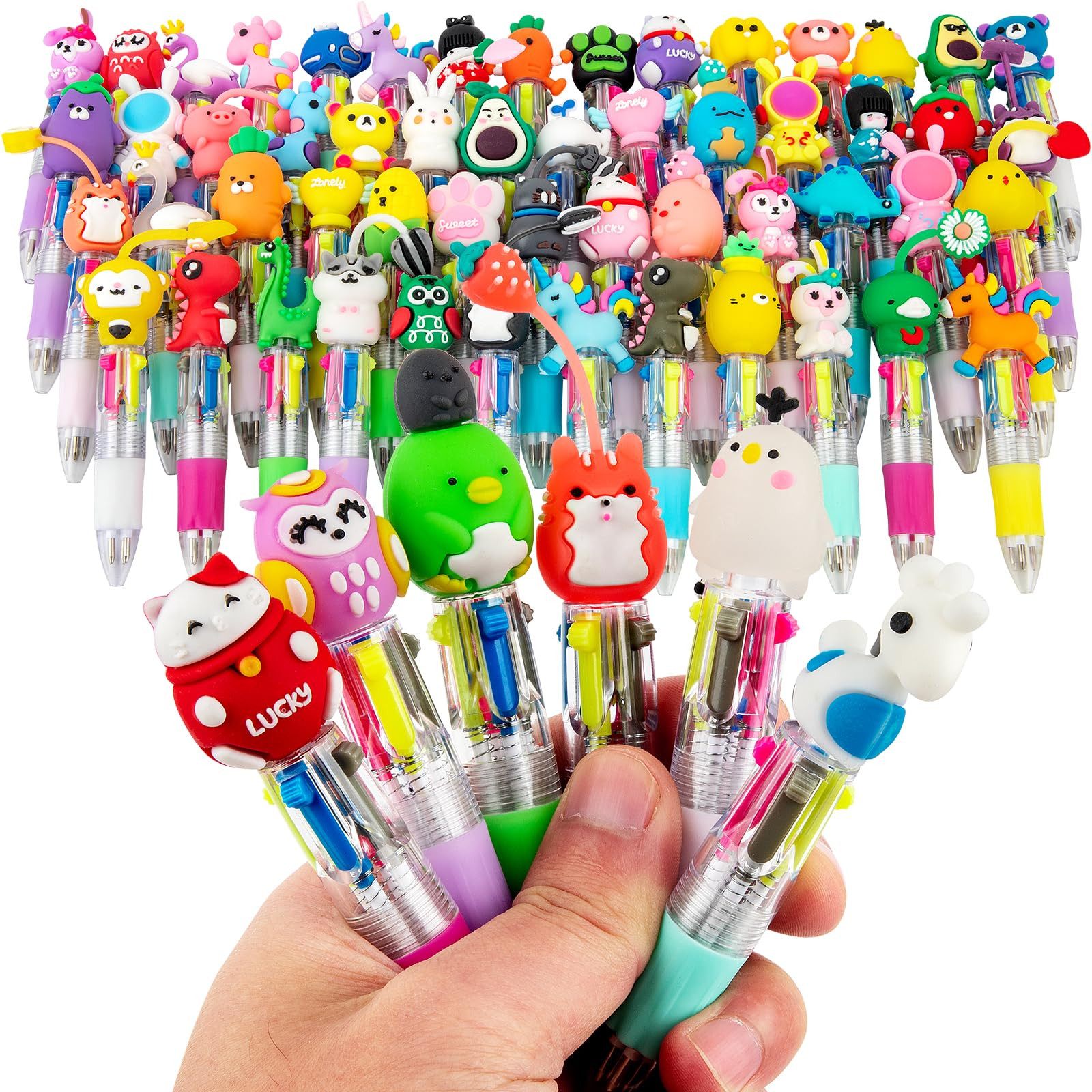 Multicolor Pen in One - Cute Pens for Kids - 60-Pack Multicolor Pens, Perfect for Birthdays and C... | Amazon (US)
