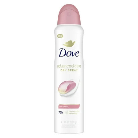 Dove Advanced Care Long Lasting Women's Antiperspirant Deodorant Dry Spray, Rose Petals, 3.8 oz | Walmart (US)