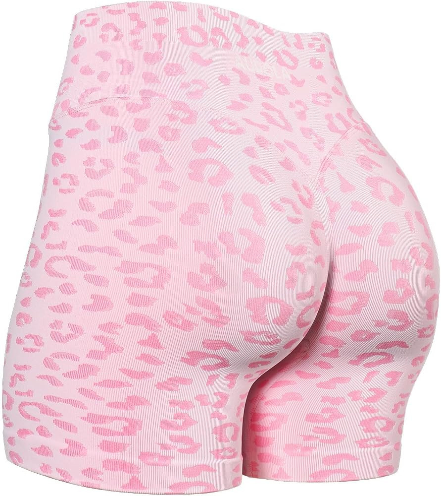 AUROLA Leopard Seamless Scrunch Butt Lifting Workout Shorts for Women | Amazon (US)