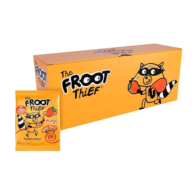 The FROOT Thief Real Fruit Snack Whips, Mango, Nut Free, Perfect for School Lunches and Snacks, I... | Amazon (US)