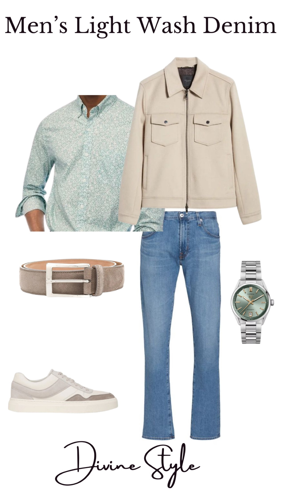 Light was denim is a spring must-have for guys. We styled this casually with a green print shirt and canvas jacket. Shop our favorite light was jeans for guys.

#LTKsalealert #LTKmens #LTKSeasonal