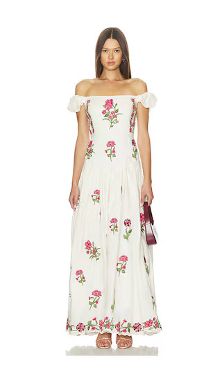 Siembra Maxi Dress in White | Revolve Clothing (Global)